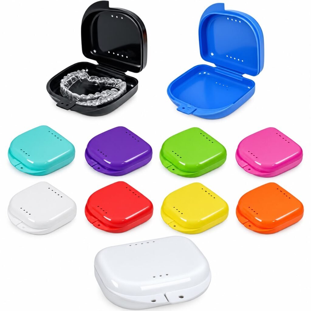 Dental retainer box for orthodontic appliance storage
